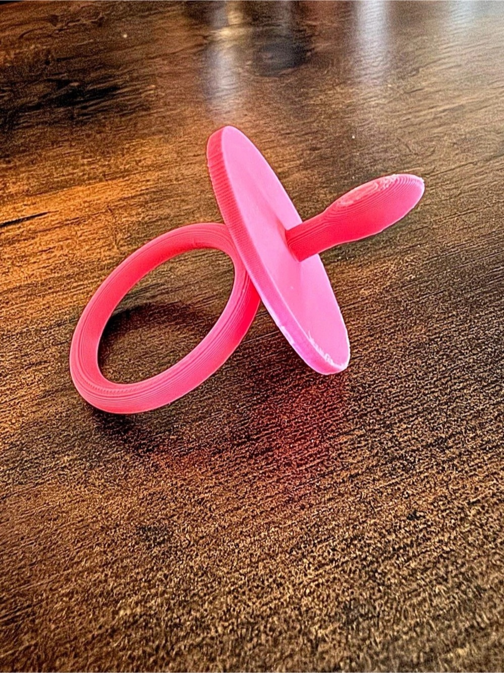 3D printed Cabbage Patch pacifier - HOT PINK